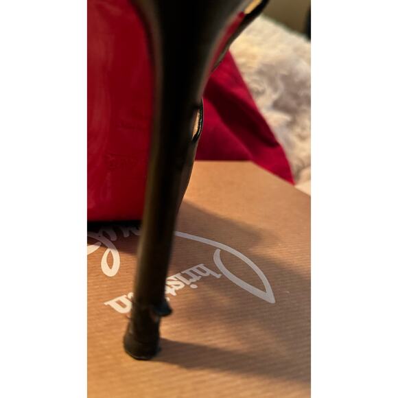 SOLD Christian Louboutin Viveka Leather Peep-Toe Pumps Size 7.5 - Picture 12 of 17